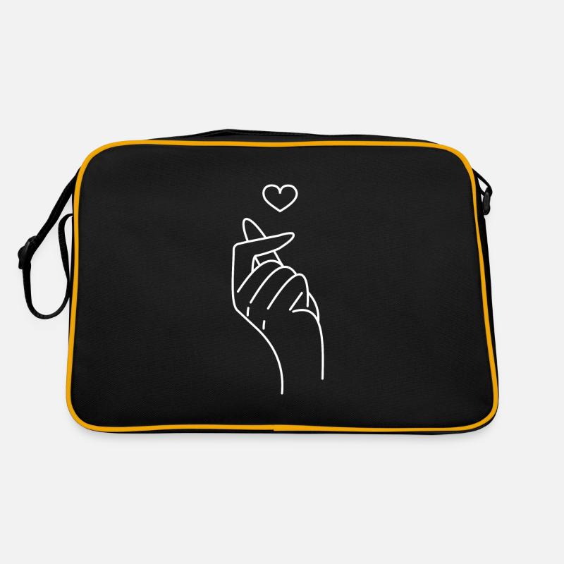 SCHNIPSEN HERZ LIEBE VALENTINSTAG MUTTERTAG HAND Retro Tasche