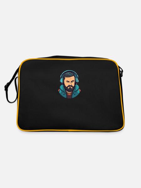 Mr Dj Nice Looking - Retro Tasche - Schwarz/Gold