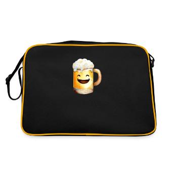 A lucky pint of beer - Retro Bag - black/gold - Back
