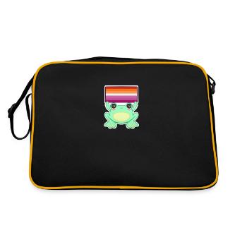 Froggy Lesbe - Retro Tasche - Schwarz/Gold - Hinten