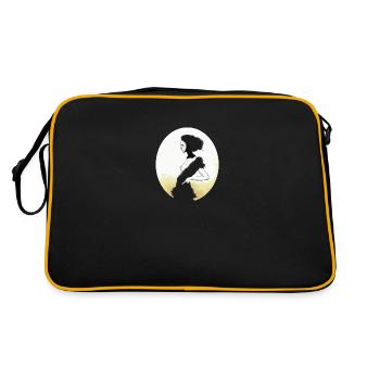 Tänzerin - Retro Tasche - Schwarz/Gold - Hinten