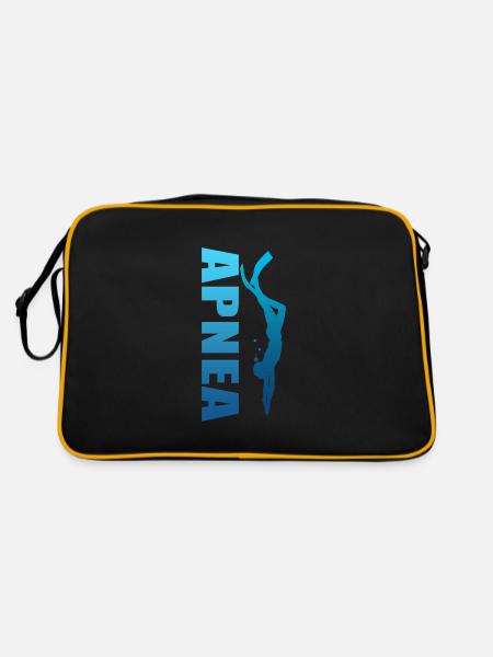 apnea apnéiste sport plongée plongeur - Sac Retro - noir/or