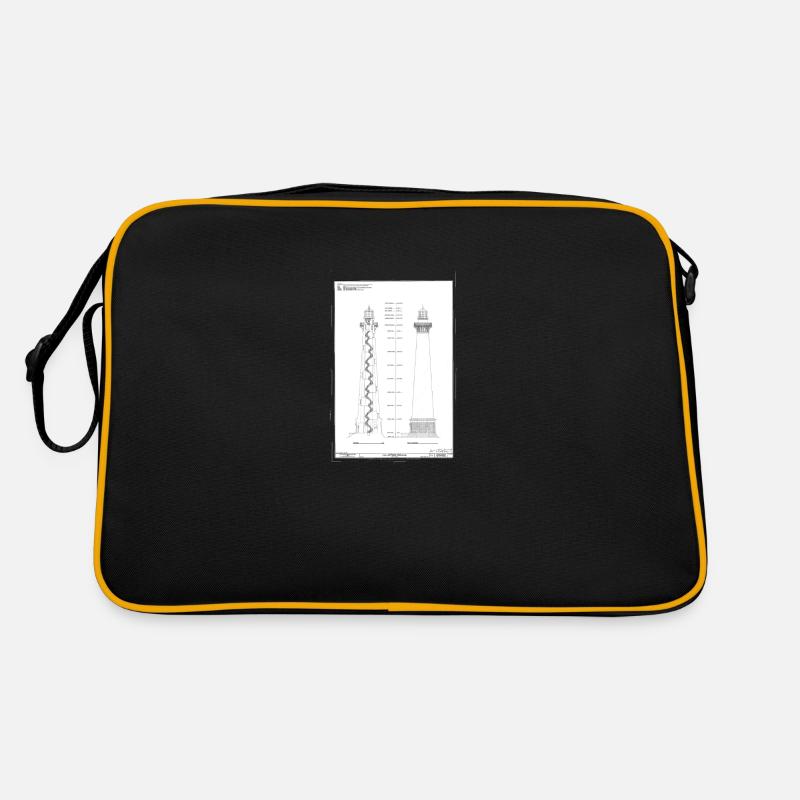 Old lighthouses - Retro Bag - black/gold