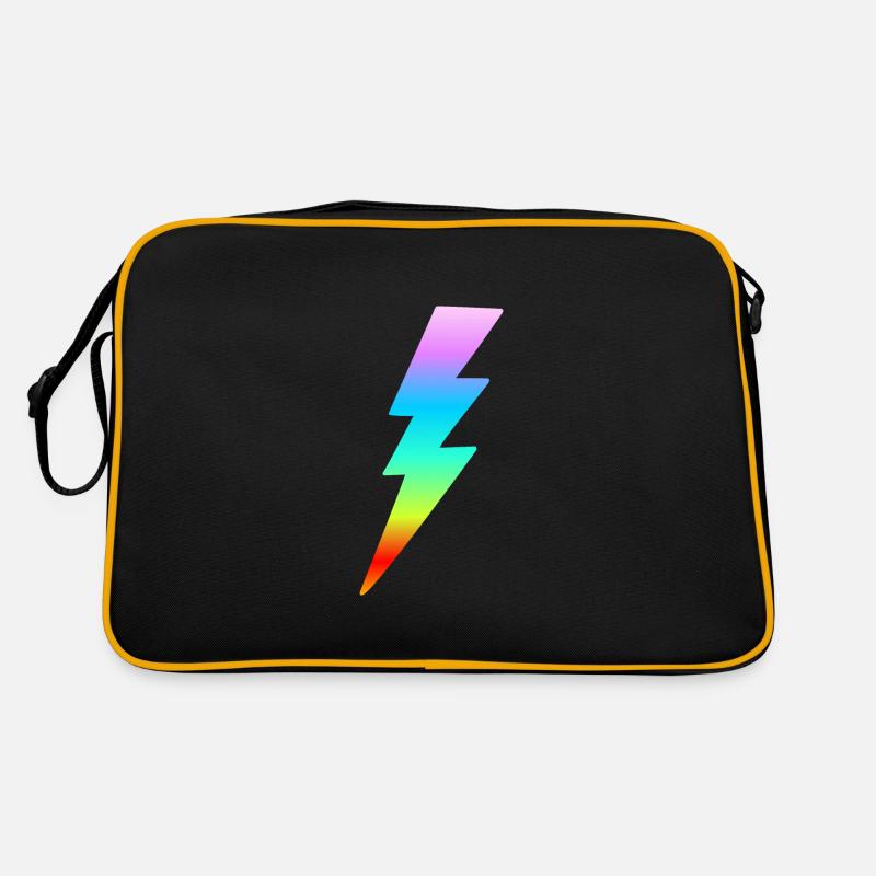 Bunter Blitz Regenbogen Farben Retro Geschenk Frau Retro Tasche