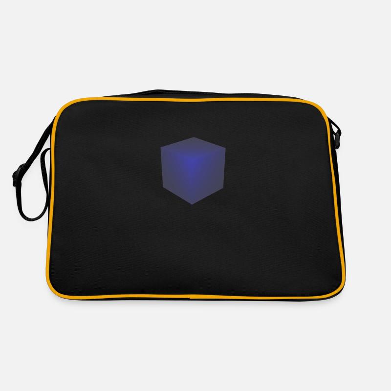 3d cube bleu Sac Retro
