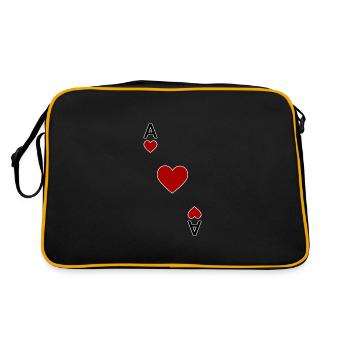 Playing card ace of hearts - Retro Bag - black/gold - Back