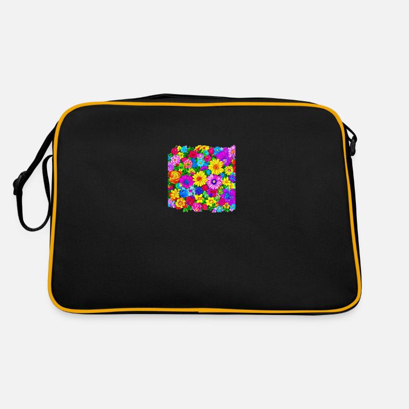 Flower Collage Retro Tasche