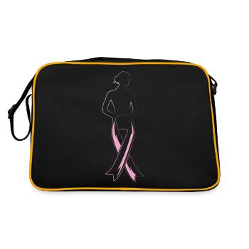 Boucle du cancer du sein - Sac Retro - noir/or - Dos
