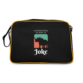Extinction pas drôle. Gesche, militant des droits des animaux - Sac Retro - noir/or - Dos