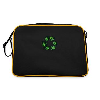 Feuilles recyclées - Sac Retro - noir/or - Dos