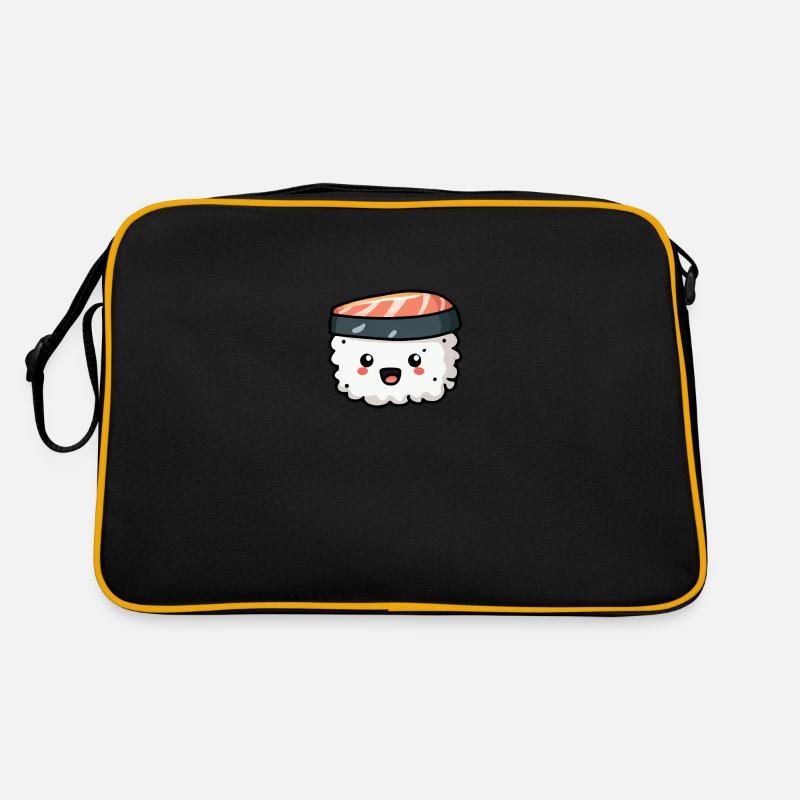 Morceau de sushi à manger ! - Sac Retro - noir/or