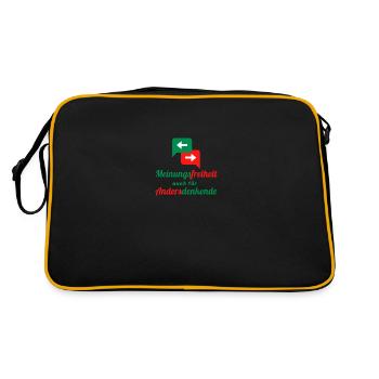 Liberté d’expression également pour les dissidents - Sac Retro - noir/or - Dos