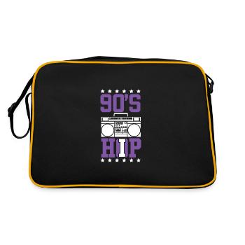 90 ger hip hop breakdance - Retro Tasche - Schwarz/Gold - Hinten