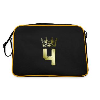4 Number crown - Retro Bag - black/gold - Back