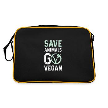 Animal welfare vegan - Retro Bag - black/gold - Back