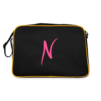 Lettre N Initiales Modern - Sac Retro - noir/or - Dos