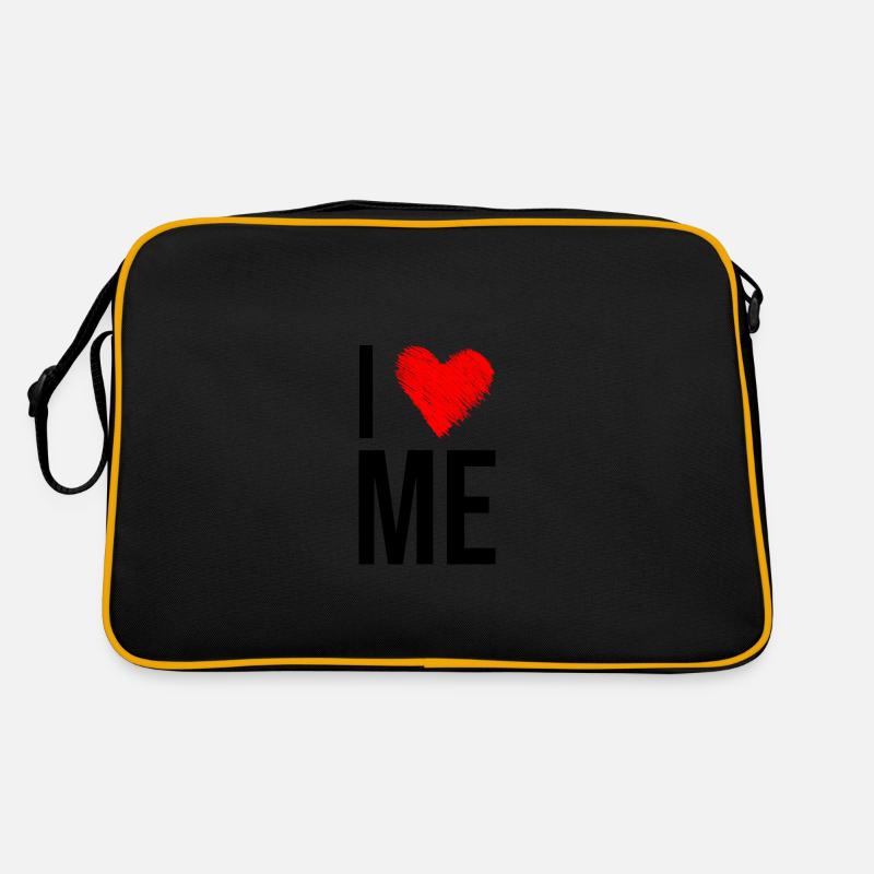 I love me - Retro Tasche - Schwarz/Gold