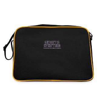 Mindset is everything - Retro Tasche - Schwarz/Gold - Hinten