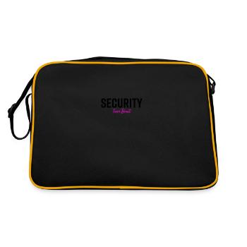 Security Team Braut - Retro Tasche - Schwarz/Gold - Hinten