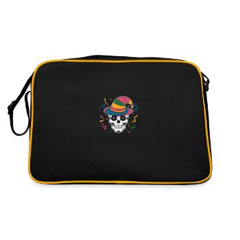 Funny Carnival Carnival Skull Helau - Retro Bag - black/gold - Back