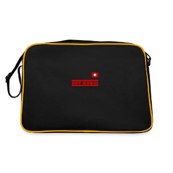 Suisse Hopp Schwiiz Flag Fanshirt Cadeau - Sac Retro - noir/or - Dos