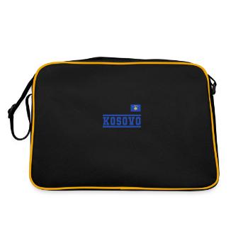 Drapeau du Kosovo Drapeau Jersey Cadeau Kosovar - Sac Retro - noir/or - Dos