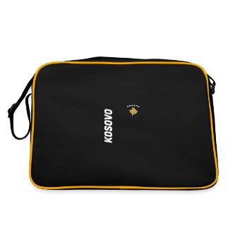 Drapeau du Kosovo Drapeau Jersey Cadeau Kosovar - Sac Retro - noir/or - Dos