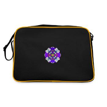 Hexagon - Hexagram - Pentagram - Star - Retro Bag - black/gold - Back