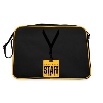 trailer badge staff member crew member mitar - Retro Bag - black/gold - Back