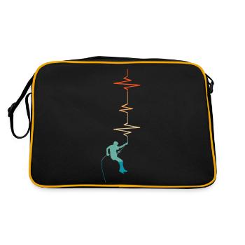 Heartbeat Climbing - Gift Idea - Retro Bag - black/gold - Back