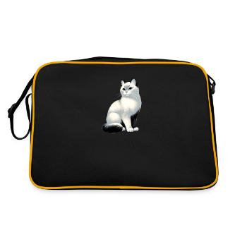 Graphismes de chat fantaisistes et élégants - Purrfectly Cra - Sac Retro - noir/or - Dos
