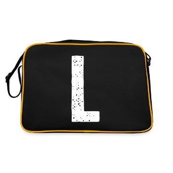L Letter - Retro Bag - black/gold - Back