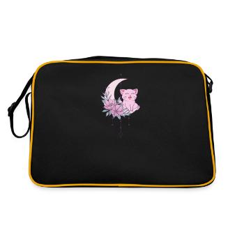 Mystic chat Lune croissant Wicca Pastel Goth - Sac Retro - noir/or - Dos
