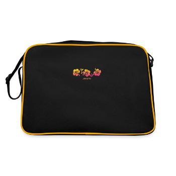 Jakarta Indonesia Hibiscus Souvenir Vacation - Retro Bag - black/gold - Back