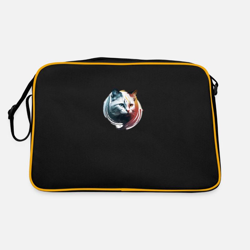 Chat blanc contraste chaleur froide Sac Retro