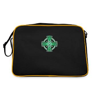 Croix celte - Sac Retro - noir/or - Dos