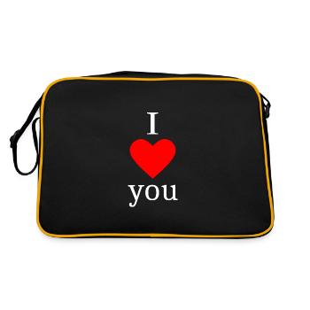 coeur rouge coeur rouge coeur rouge cadeau - Sac Retro - noir/or - Dos