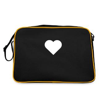 Template heart frame design - Retro Bag - black/gold - Back