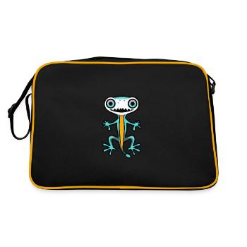Lézard Halloween Animal - Sac Retro - noir/or - Dos