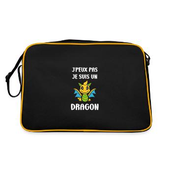 Bébé dragon - Sac Retro - noir/or - Dos
