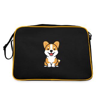 Corgi - Retro Tasche - Schwarz/Gold - Hinten