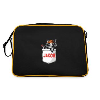 raton laveur Jakob - Sac Retro - noir/or - Dos