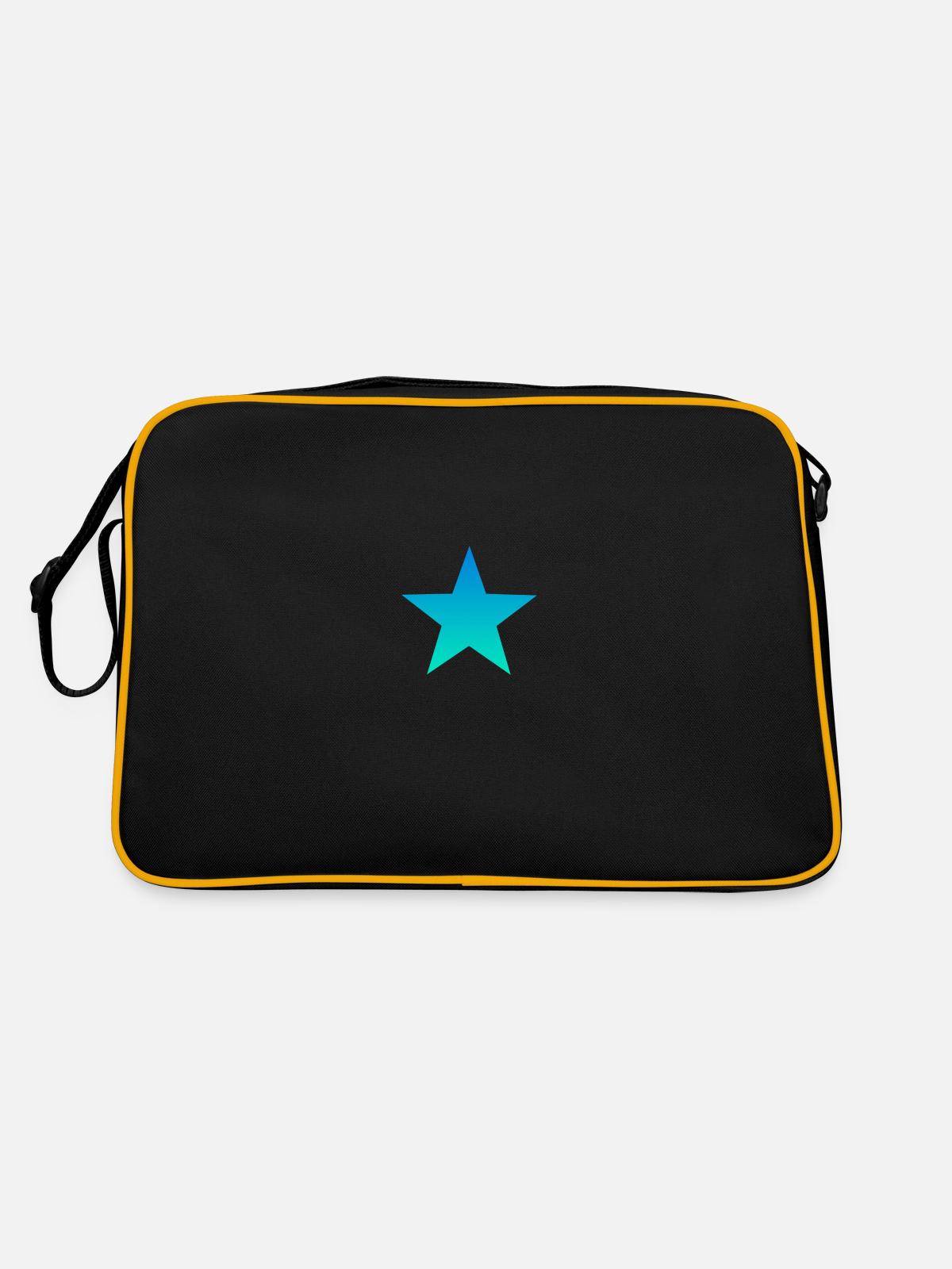 blue star blue star - Retro Bag - black/gold - Back