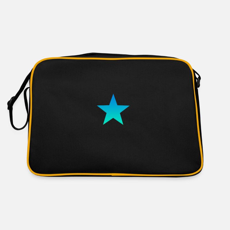 blauer Stern blue star Retro Tasche