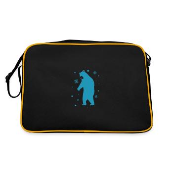 Ours - Panda Forêt Nature Liberté Sauvage - Sac Retro - noir/or - Dos