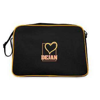 Cœur Dejan - Sac Retro - noir/or - Dos