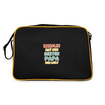 Cadeau pour Karolin - Sac Retro - noir/or - Dos