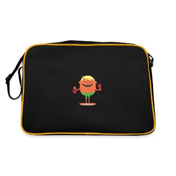 Sommer - Retro Tasche - Schwarz/Gold - Hinten
