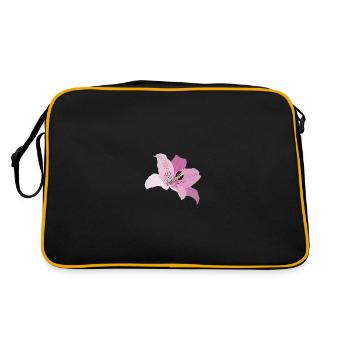 Orchidée rose - Sac Retro - noir/or - Dos