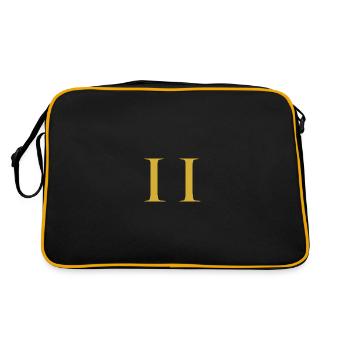 Number 2 Roman Numeral II Gold - Retro Bag - black/gold - Back
